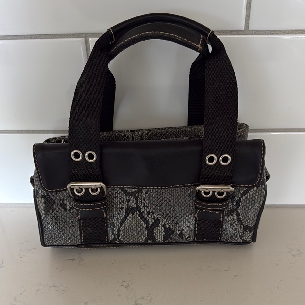 Nine West Stylish Black and Gray Women's small Handbag